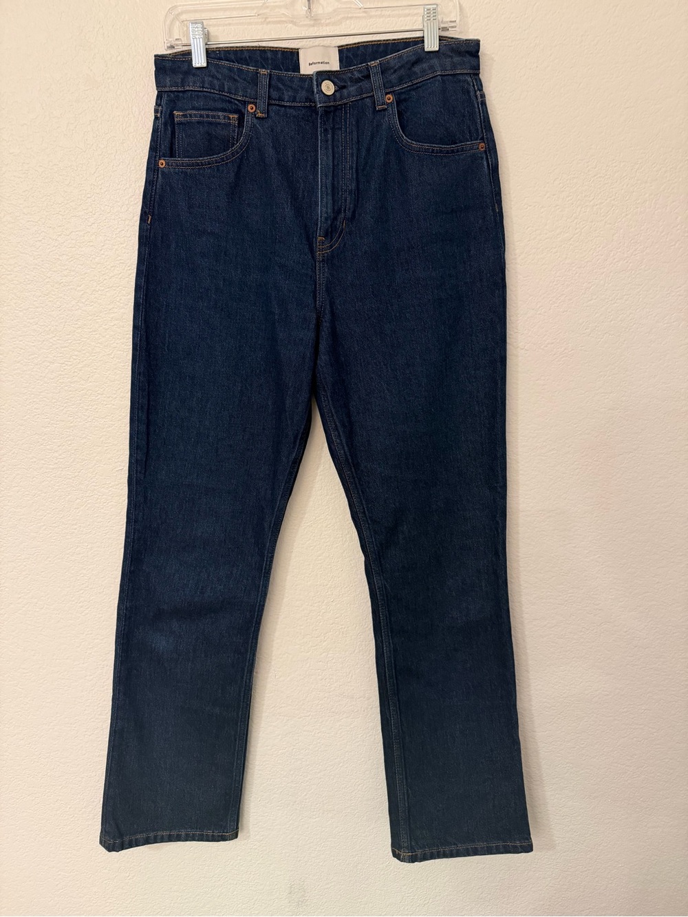 Reformation Jax Stretch High Rise Straight Jeans - Picture 2 of 9